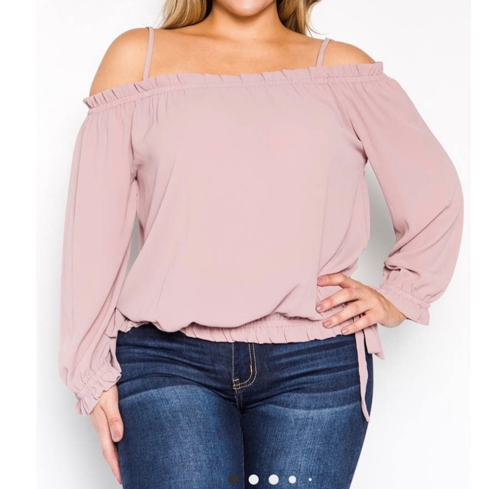 Plus Size Cold Shoulder Top